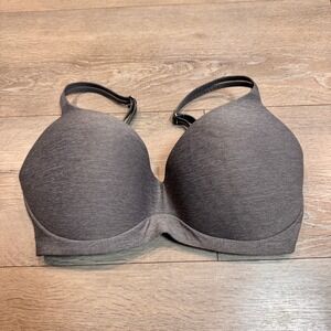 Aerie Real Sunnie Wireless T-Shirt‎ Bra Gray 34DDD Smooth Comfort Everyday